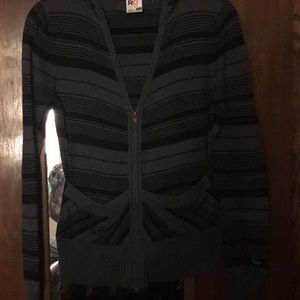 NWOT roxy striped hoodie